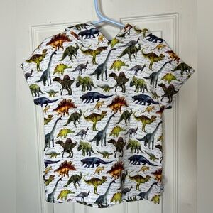 Bums and Roses Dinosaur Shirt with Hood Size 3T Viscose/Cotton Blend